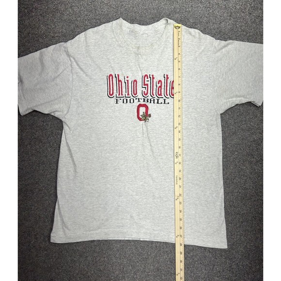 Vtg Pro Player Ohio State Football Gray Single Stitch Embroidered T-Shirt Large - Picture 7 of 8